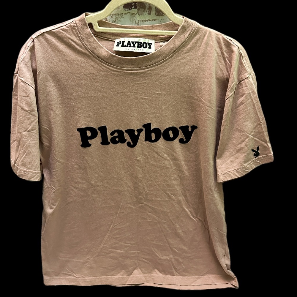 Playboy Men’s Light Pink Short Sleeve Tee size M